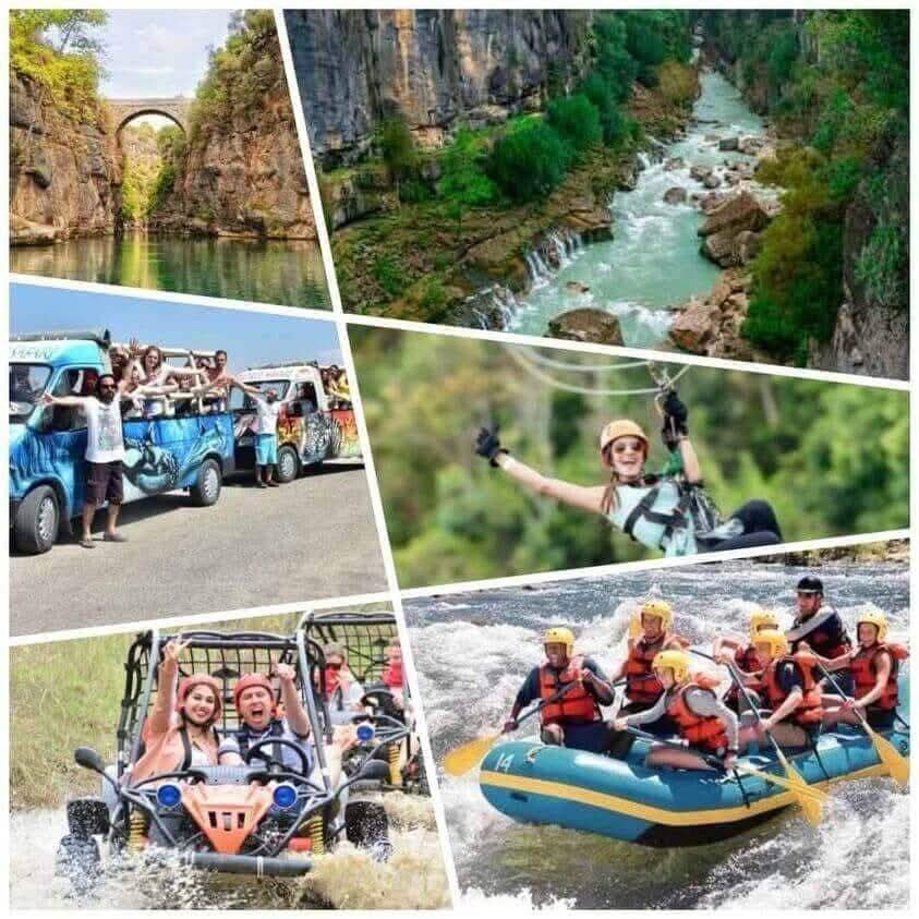5-in-1 Rafting + Buggy + Zipline + Tazı Canyon + Jeep Safari Combo Tour